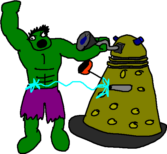 Hulk Vs Dalek - Hulk Vs Dalek (591x543)