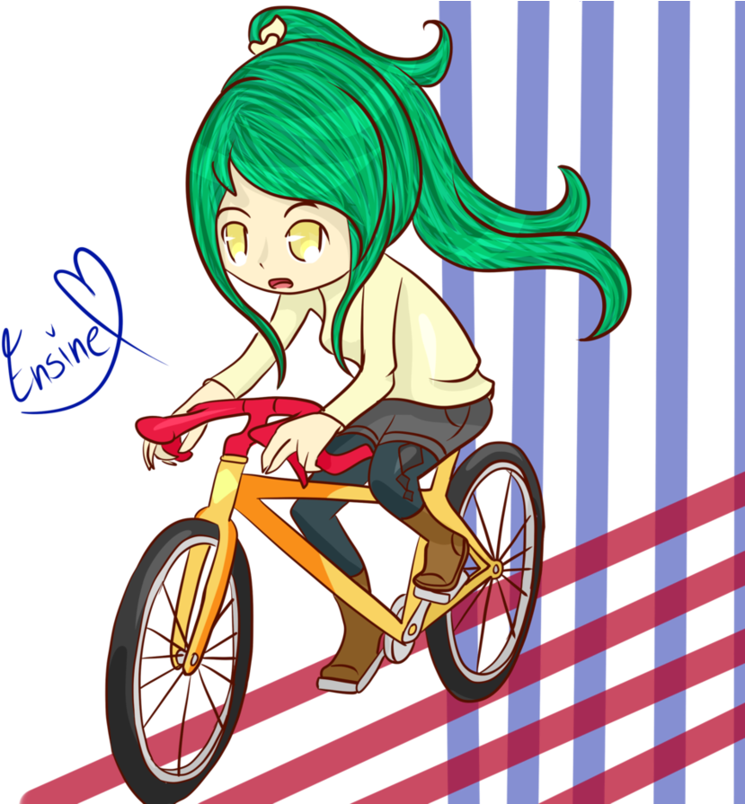 Andar En Bicicleta By Ensine - Montar Bicicleta Anime (894x894)