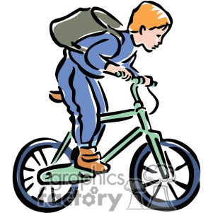 ¿te Gusta Montar En Bicicleta - Riding A Bike Clipart (395x470)