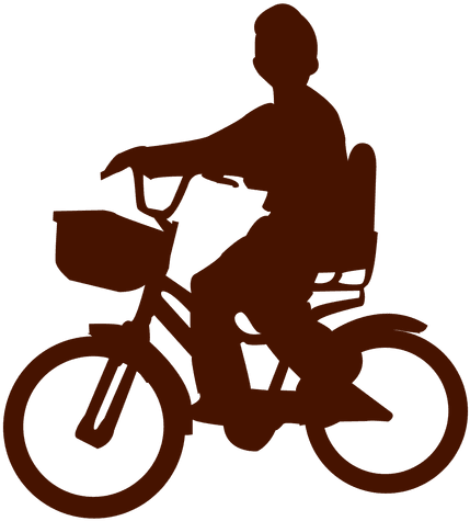 Niño Montando Bicicleta - Ver Silueta De Bicicleta (512x512)
