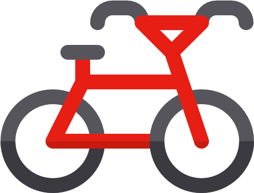 Bicicleta Icono Gratis - Silueta De Bicicleta Sin Fondo (512x512)