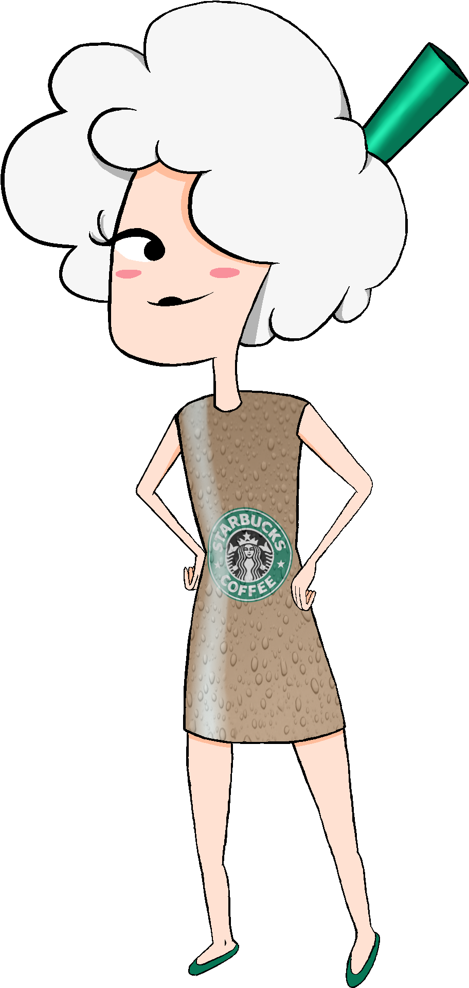 Starbucks Girl By Siadmander Starbucks Girl By Siadmander - Cartoon (2000x2000)