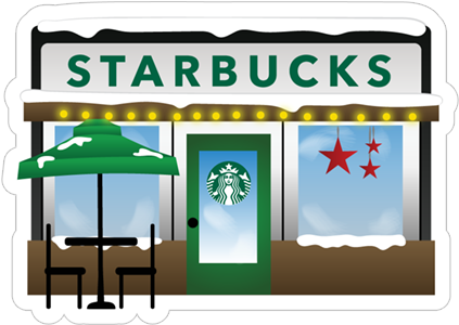 Sticker 4 From Collection «starbucks Holiday Stickers» - Sticker (490x317)