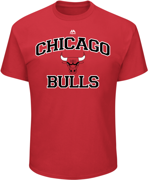 Men's Chicago Bulls Majestic Red Heart And Soul T-shirt - Chicago Bulls (600x600)