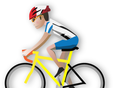 Dibujo Señor En Bicicleta Png (366x380)