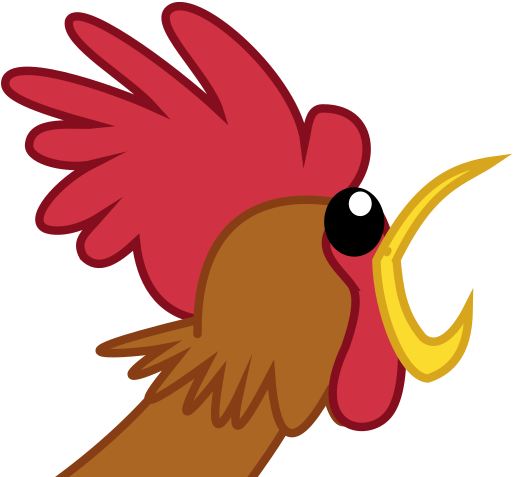 Lightningbolt, Bust, Crowing, Derpibooru, Derpibooru - Rooster (512x512)