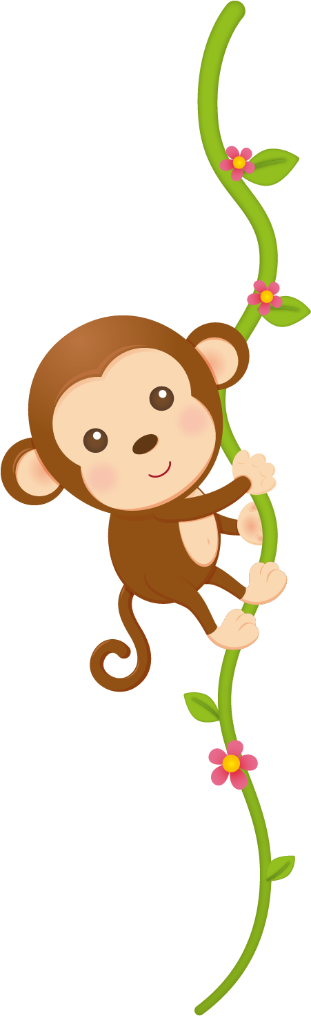 Animal Prints, Clip Art, Images, Rompers, Illustrations, - Monkey Clip Art For Kids (1500x1500)