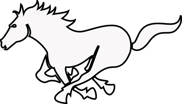 Horse, Cantering, Canter, Equestrian - Horse Is Running Clipart (594x340)