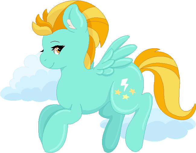 Kittyshy, Cloud, Lightning Dust, Pony, Safe, Simple - Cartoon (757x706)