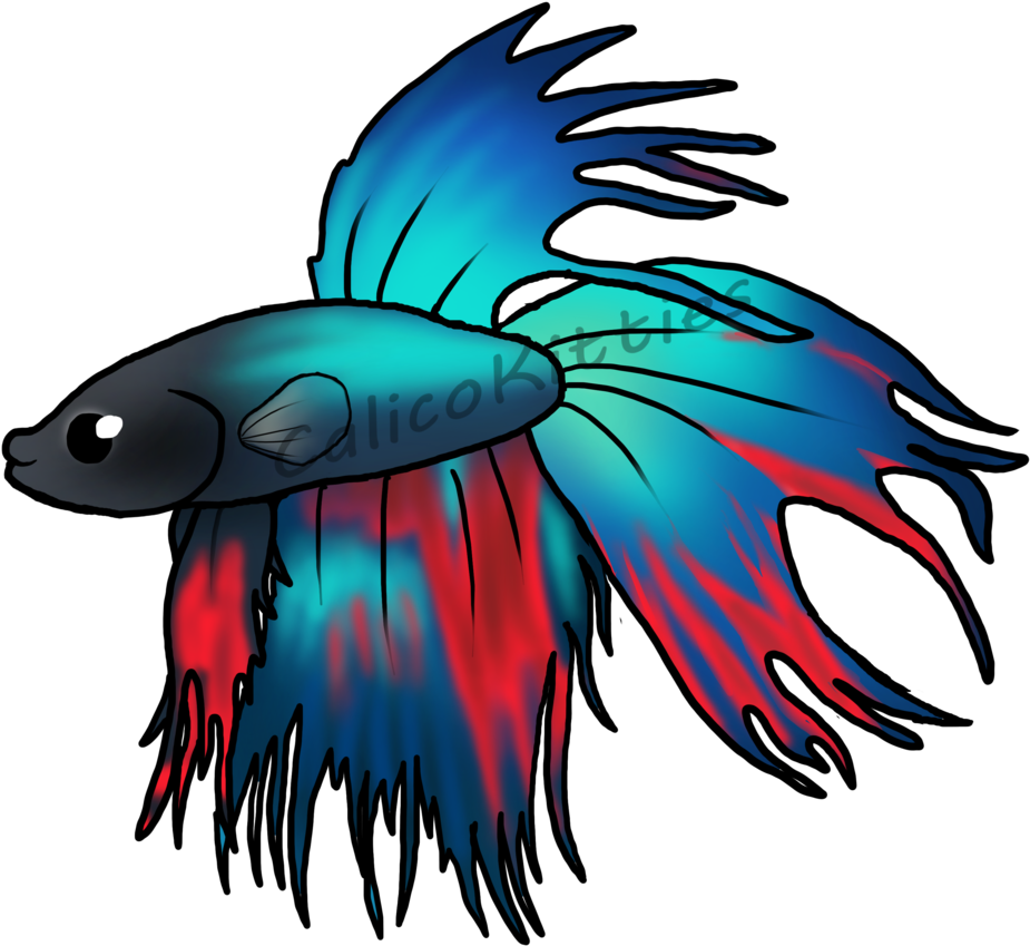 Siamese Fighting Fish Art Bird - Siamese Fighting Fish Cartoon (1024x895)
