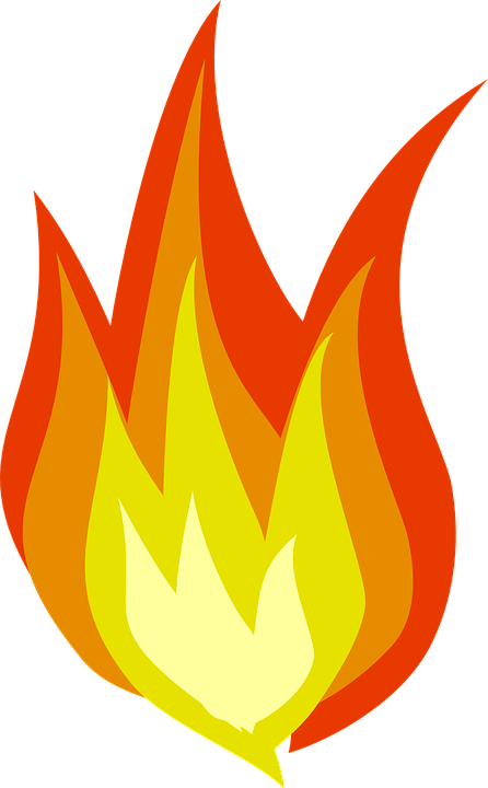 Fire Flame Flaming Burn Hot Heat Flaming Vector Graphic - Clip Art Fire Png (446x720)