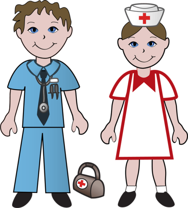 Medical Nurse Clipart - Doctor And Nurse Clipart (639x707)