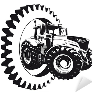 Logo Lohnunternehmen Landwirtschaft Sticker • Pixers® - Kolorowanki Ciągniki (400x400)