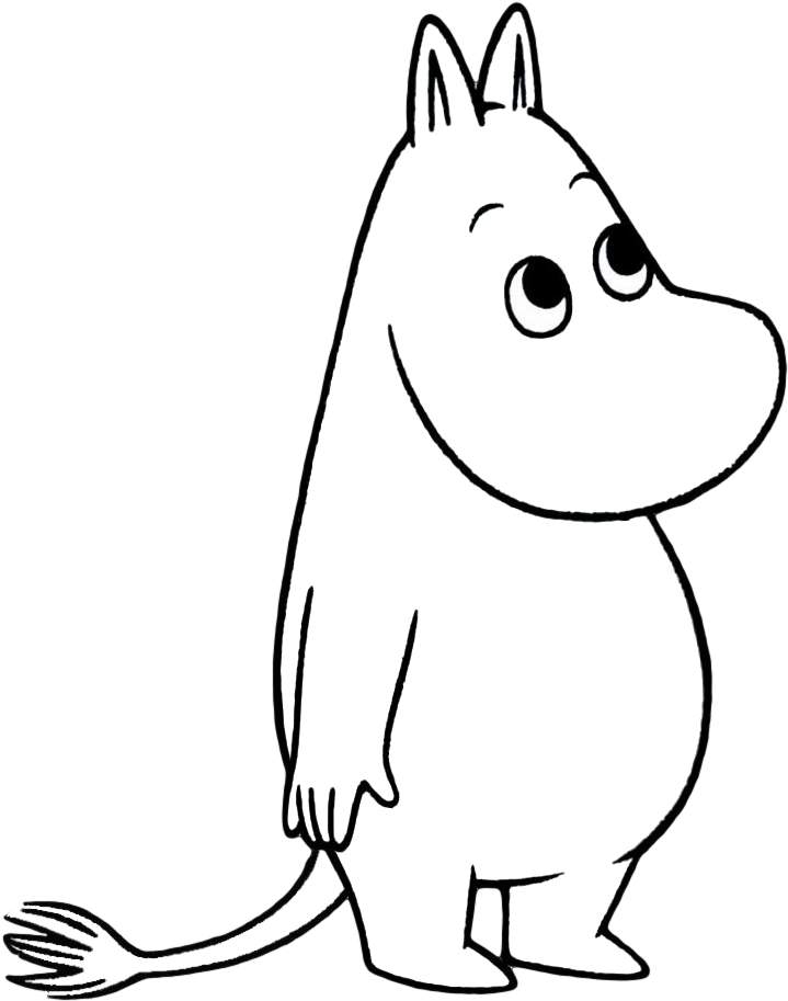 Free Coloring Pages To Download, Print And Color - Moomin Sketch (1023x1023)