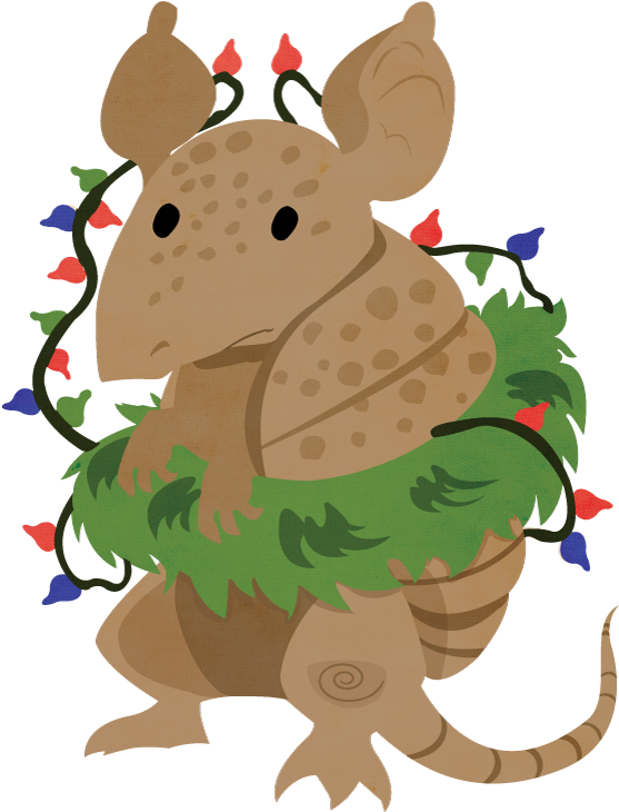 A Christmas Armadillo By Dbkit - Digital Art (600x776)