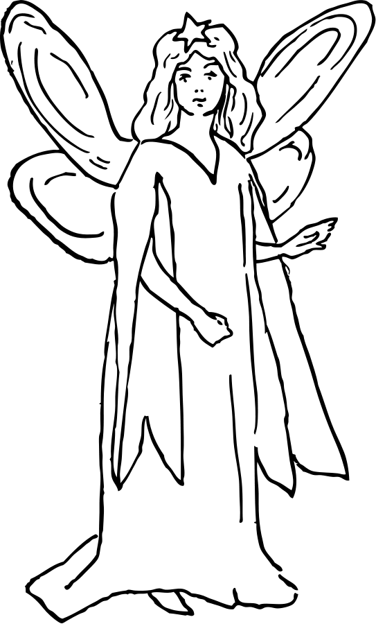 A Character Representing Hope Svg File - Outline Pictures Of Fairy (543x900)