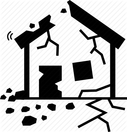 Pin Destroyed House Clipart - School Bankruptcy (512x512)