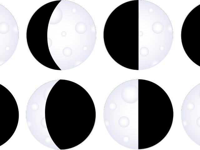 Moon Phases Cliparts - Circle (640x480)
