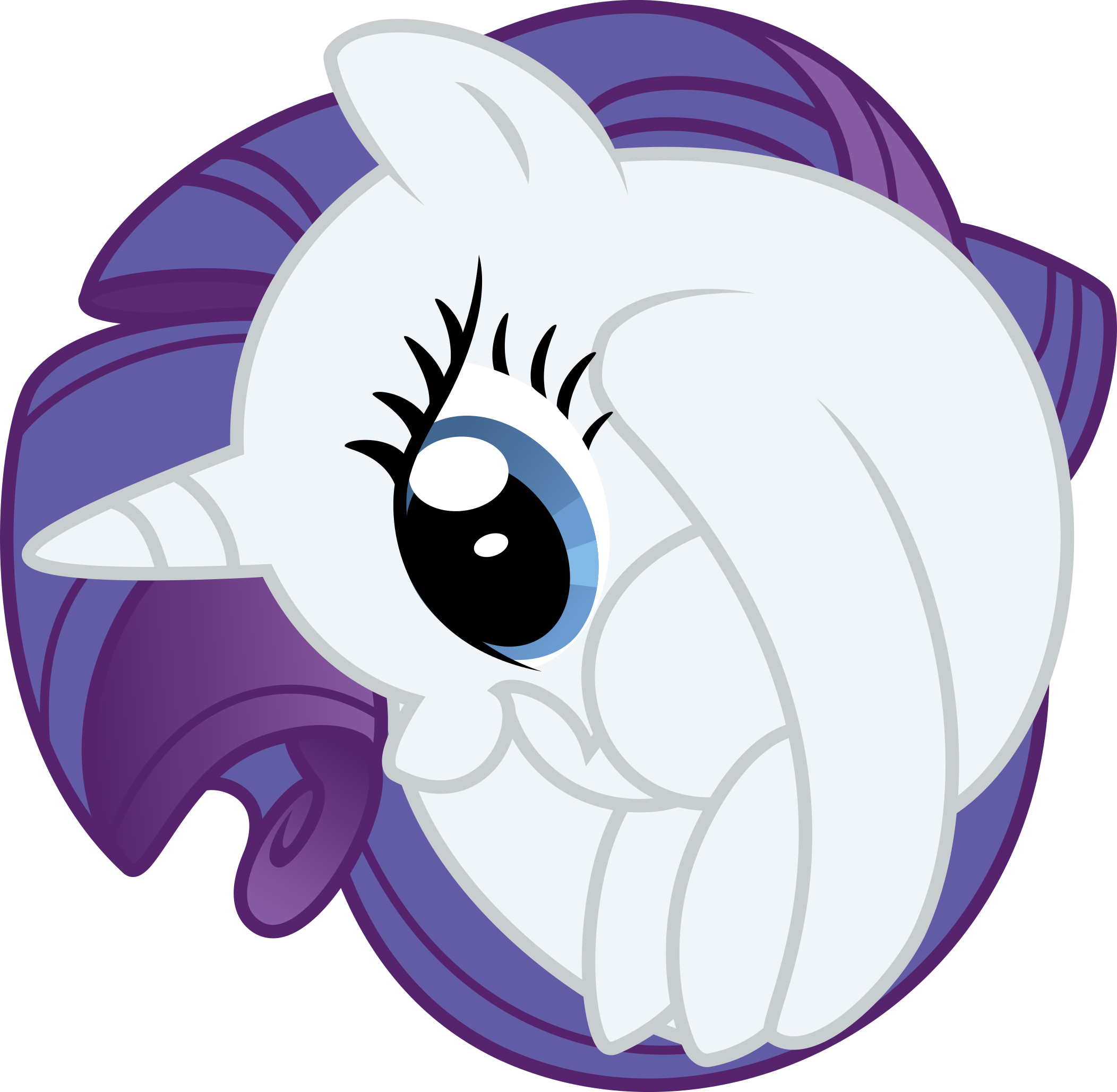 Rarity Pinkie Pie Face Purple Mammal Nose Cartoon Vertebrate - Mlp Rariball (2104x2057)