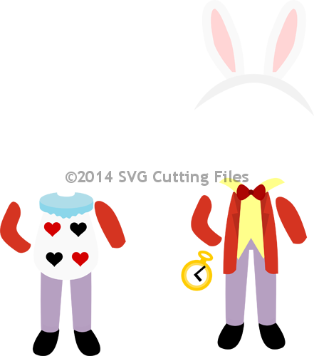 Paper Dolls White Rabbit Add On - Paper Dolls White Rabbit Add On (441x500)