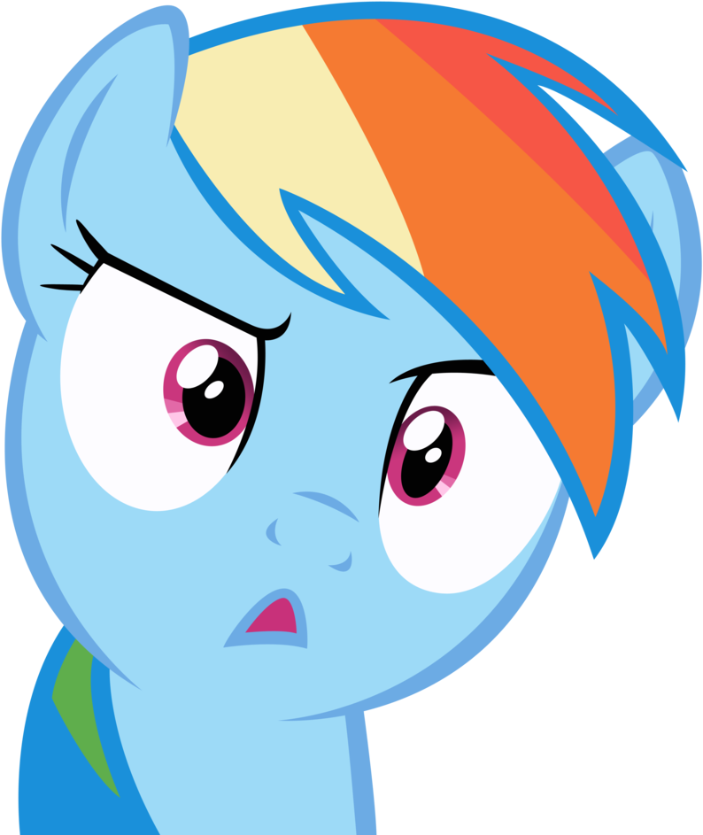 Rainbow Dash Pinkie Pie Fluttershy Pony Face Hair Blue - There Is No Pleasing You Meme (839x953)