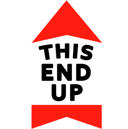 Yque Unisex This End Up Arrows Baseball Hats Caps White (500x500)