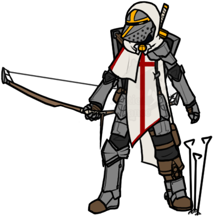 Medieval Archer By Heavenly1991 - Illustration (460x500)