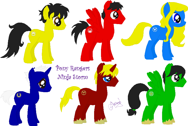 Pony Rangers Ninja Storm By Ameyal - Pony Rangers Ninja Storm (810x540)
