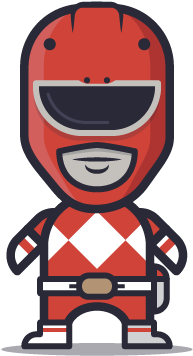 Loogmoji Of The Red Power Ranger - Power Rangers (500x500)