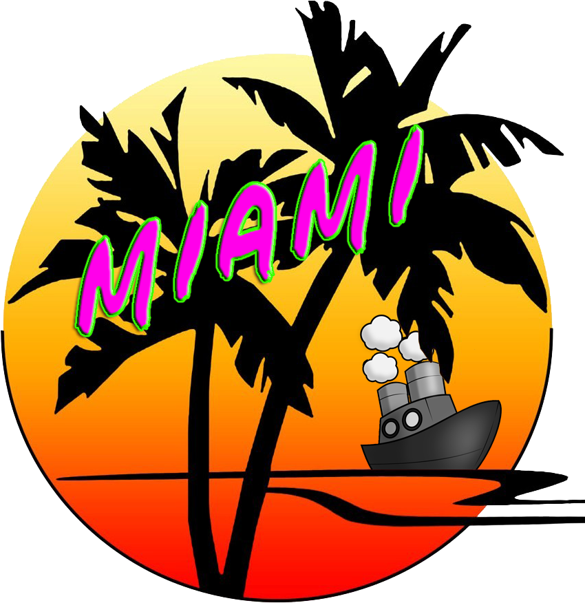 'die Pömpels' Are On Vacation - Logos With Palm Trees (899x925)