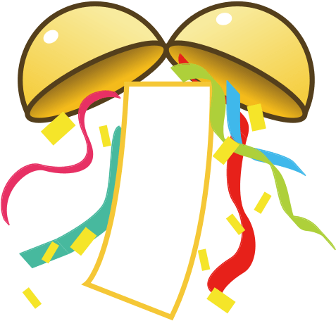 Confetti Ball Emoji - Confetti (512x512)