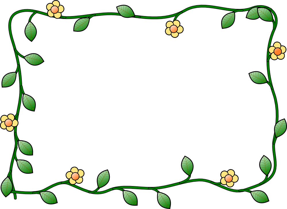 Free Vector Flower Frame Clip Art - Flower Frame Clipart (999x728)