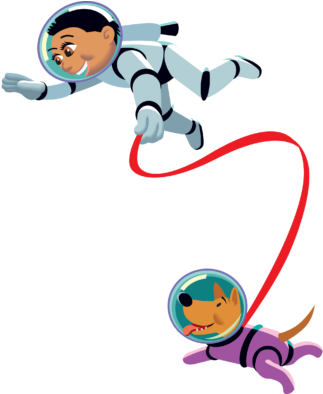 Animal And Astronaut Clipart - Astronauts Clipart Png (333x393)