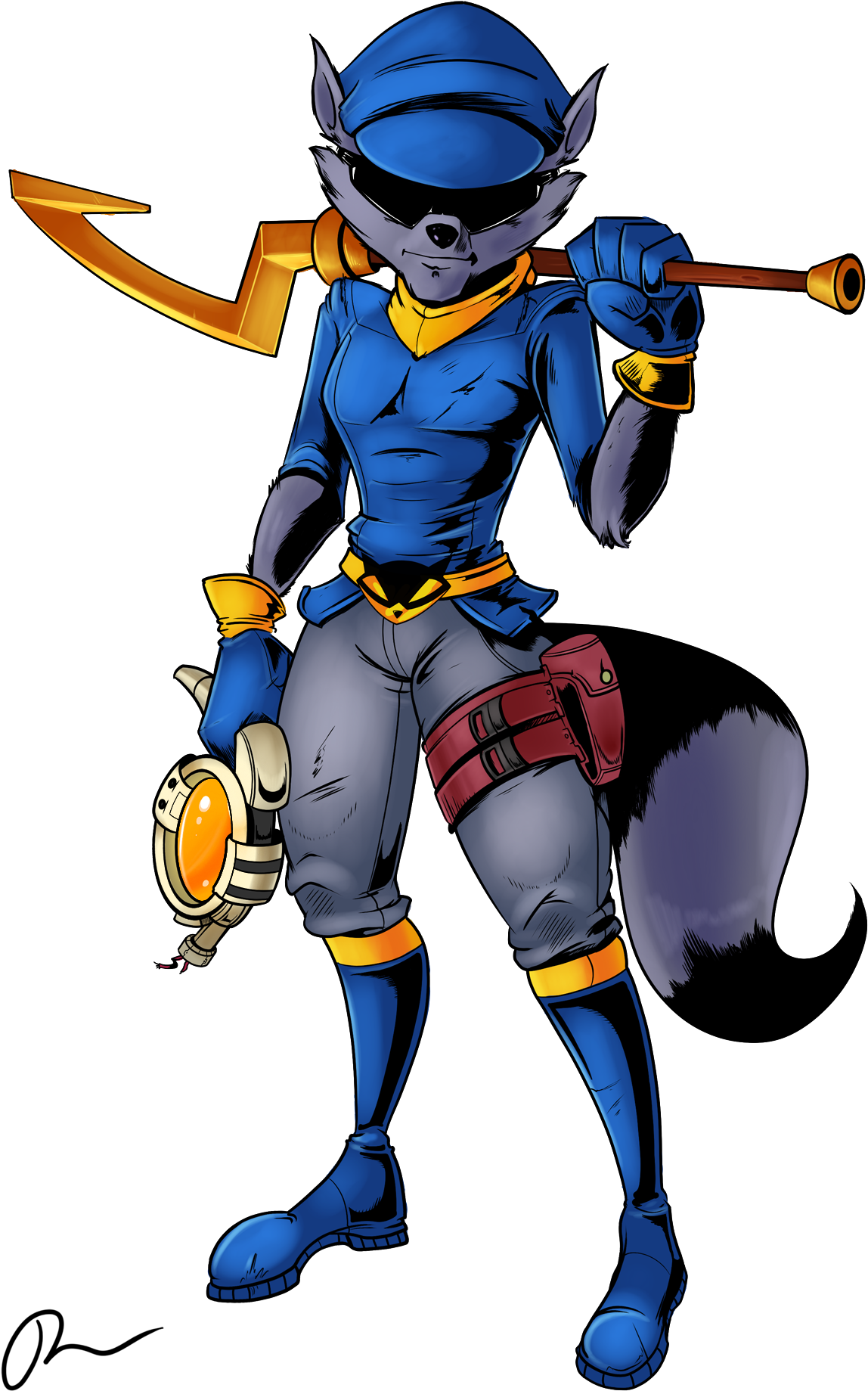 Cooper Raccoon By Danny-jay - Sly Cooper Png (1280x1961)