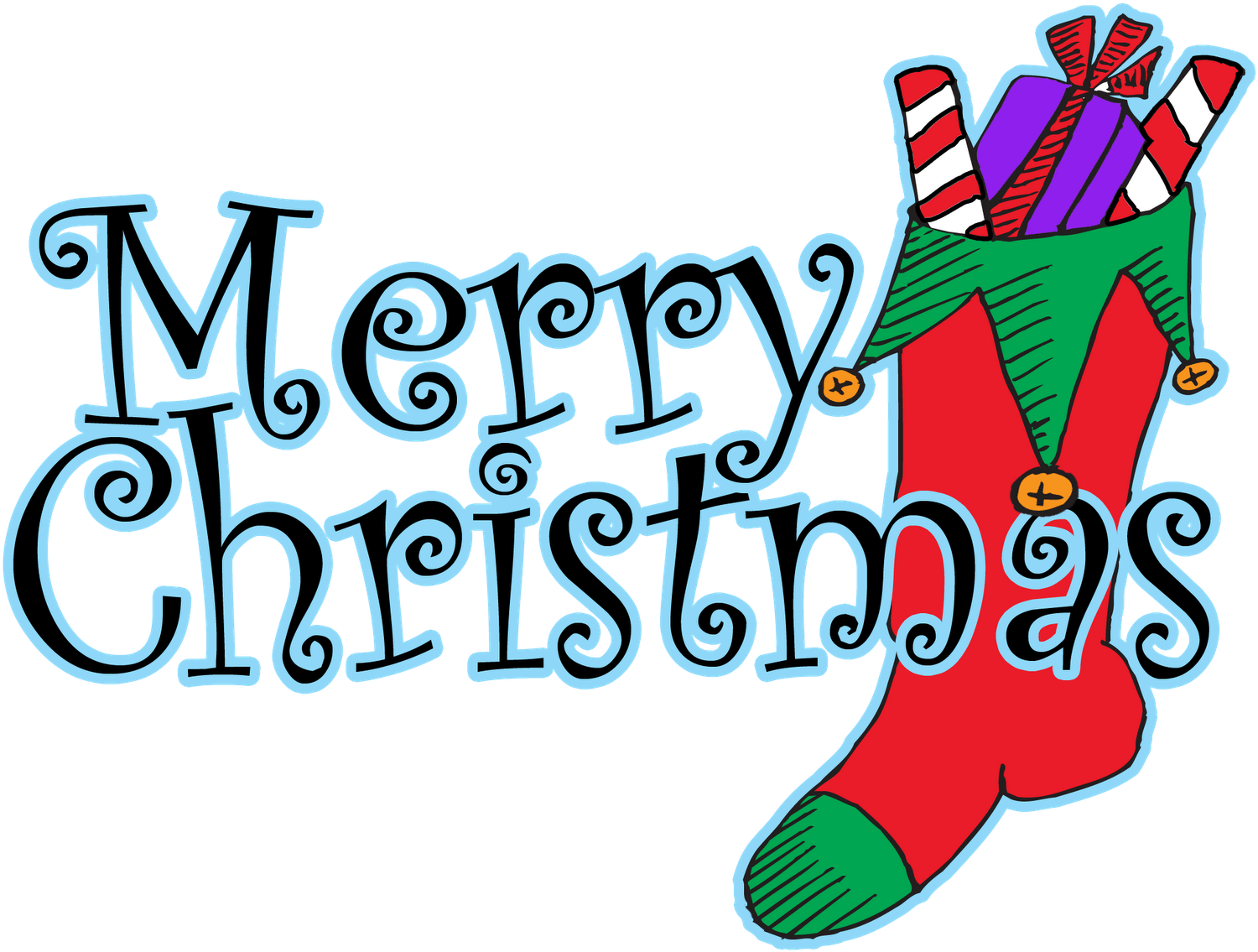 Merry Christmas Words Clipart - Merry Christmas Clip Art (1600x1175)