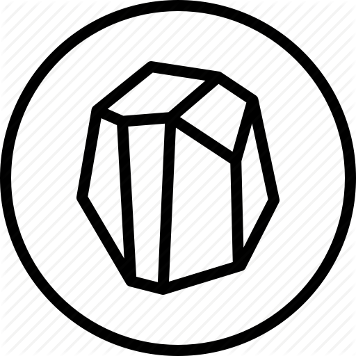 Elemental Clipart Earth Element - Clip Art Black And White Rock (512x512)