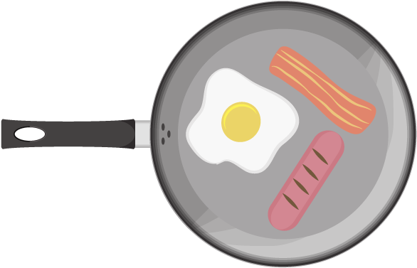 Free Frying Pan Cooking Breakfast Clip Art - Frying Pan Clip Art (592x384)