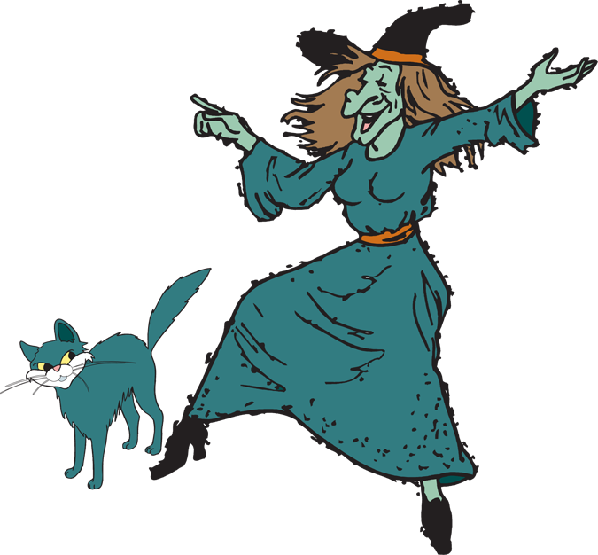 Fun Halloween Witch Clipart Kid - Witch Clipart Transparent (850x789)