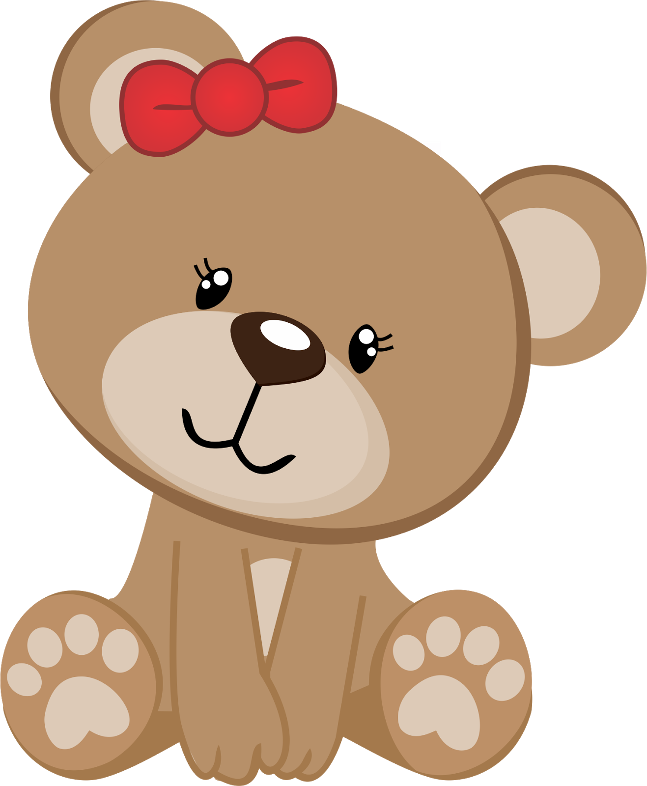 Applique Patterns, Bear Clipart, Teddy Bear, Tule, - Ursinho Marrom E Rosa (1317x1600)