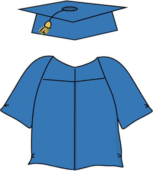 Geslaagd On Graduation Album And Teddy Bears Clipart - Graduation Cap And Gown Clipart (539x600)