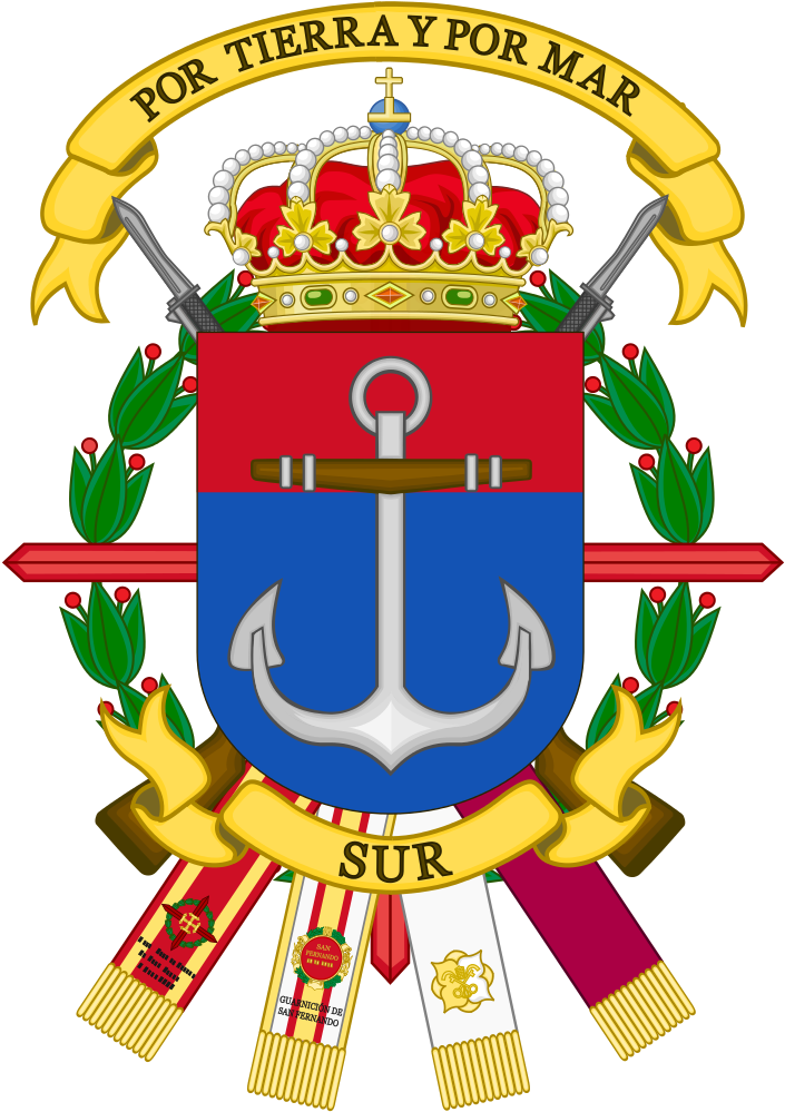 Coat Of Arms Of The Spanish Marine Corps Southern Regiment - Alcorcón (spanien) Wappen Postkarte (718x1023)