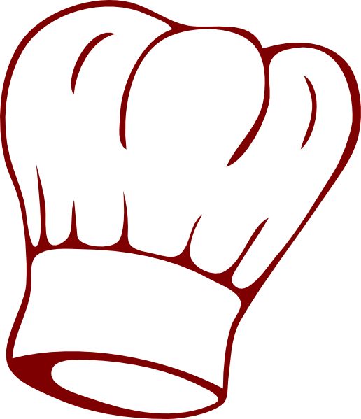 Catering Clipart Free - Chef Hat Clipart Black And White (516x599)