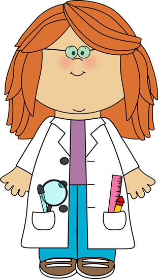 Kid Girl Scientist - Science Clipart (311x550)