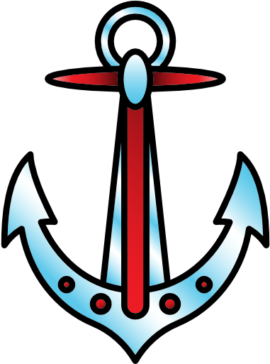 Anchor Free Icon - Old School Tattoo Anchor Png (512x512)