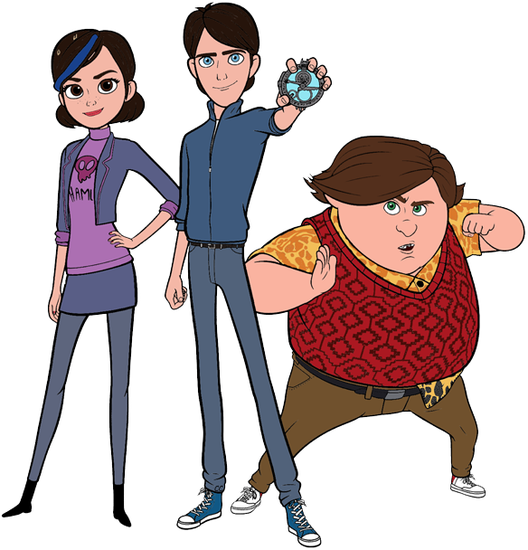 Claire, Jim, Toby - Trollhunters Jim Claire Toby (584x608)