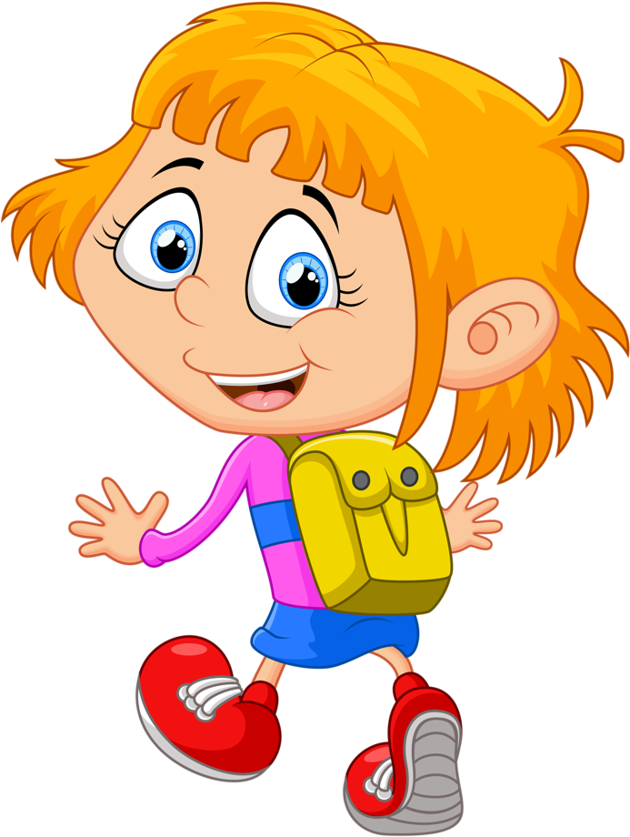 Child Walking Cartoon (744x1024)