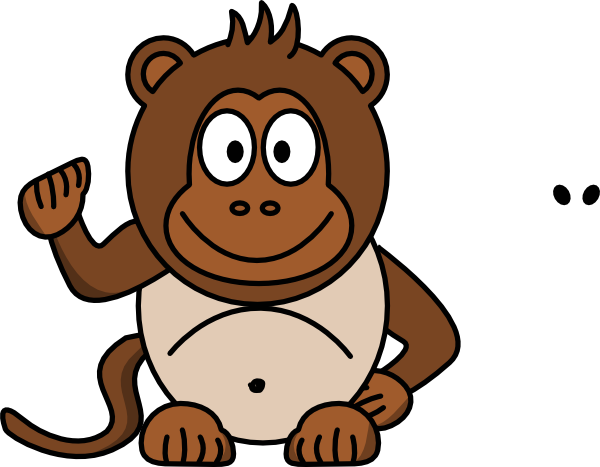 Chubby Monkey Clip Art At Clker - Jokes For Kids: Volume 1, Over 400 Clean Jokes: The (600x467)