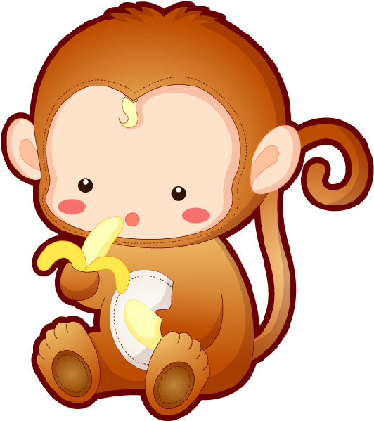 Animated Monkeys Pictures - Baby Monkey Cute Cartoon (600x600)