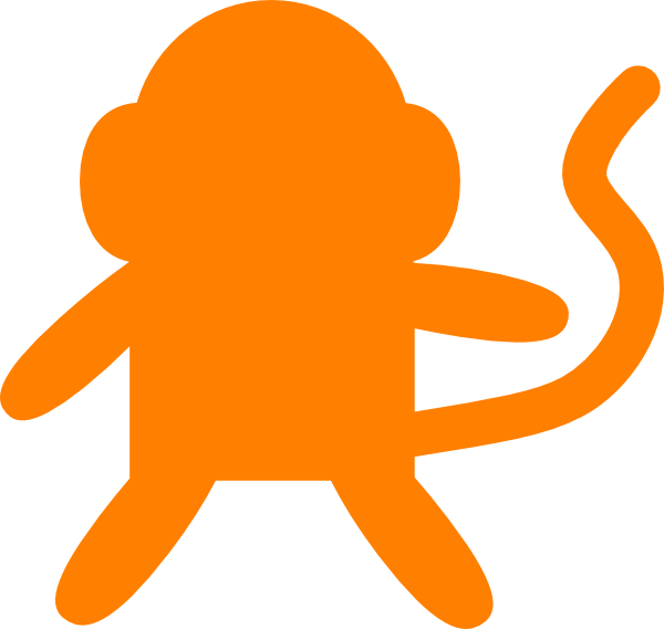 Orange Monkey Clip Art - Monkey Clip Art (600x569)