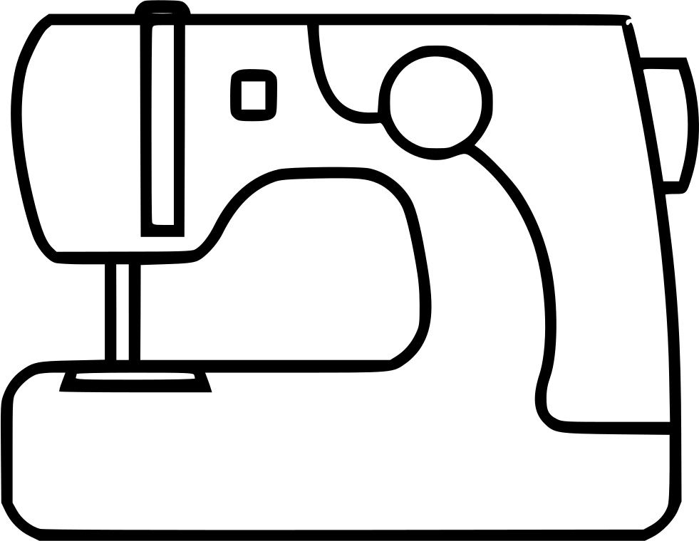 Png File - Sewing Machine Coloring Page (981x760)